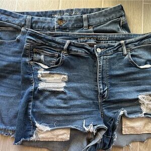 Bundle 2 American Eagle Jean Shorts Size 18 Womens